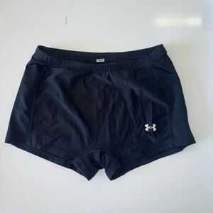 Under Armour Black Athletic Shorts Moisture-Wicking Elastic Waistband